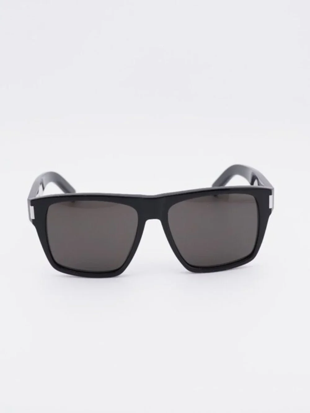 Saint Laurent SL424 001 Sunglasses Black Square Frame, Black Lenses